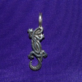 Celtic Lizard Silver Pendant